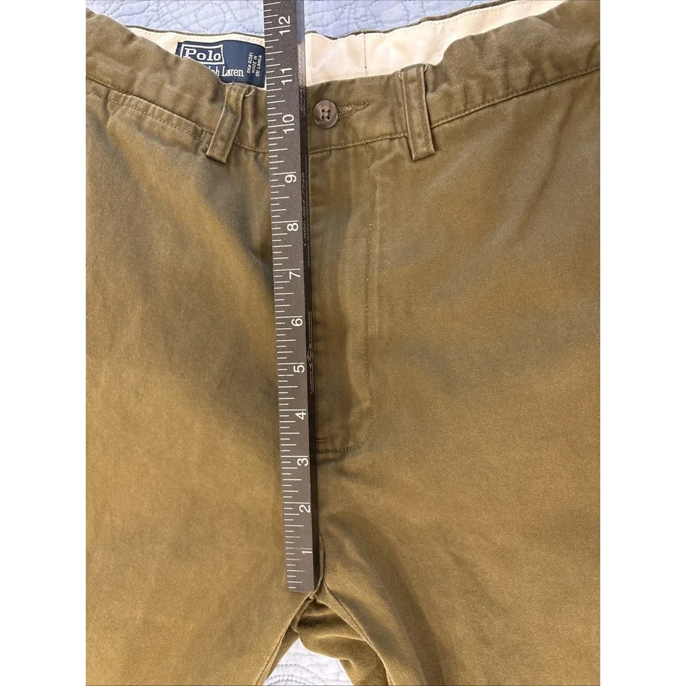 Polo Ralph Lauren Mens 32x32 (30X30) Prospect Chino Pants Olive Green Cotton
